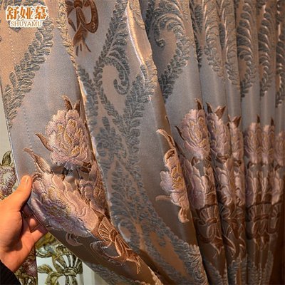 CGH 現(xiàn)代簡約高精密植絨繡花工藝客廳臥室窗簾窗紗定制-依耶塔-淘寶網(wǎng)